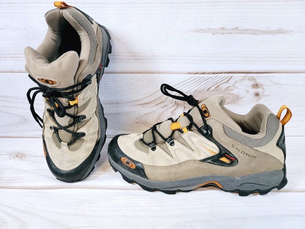 SALOMON YYS 643001 Contagrip Hiking Trail Shoes Brown Gray 2005 Mens Size 11